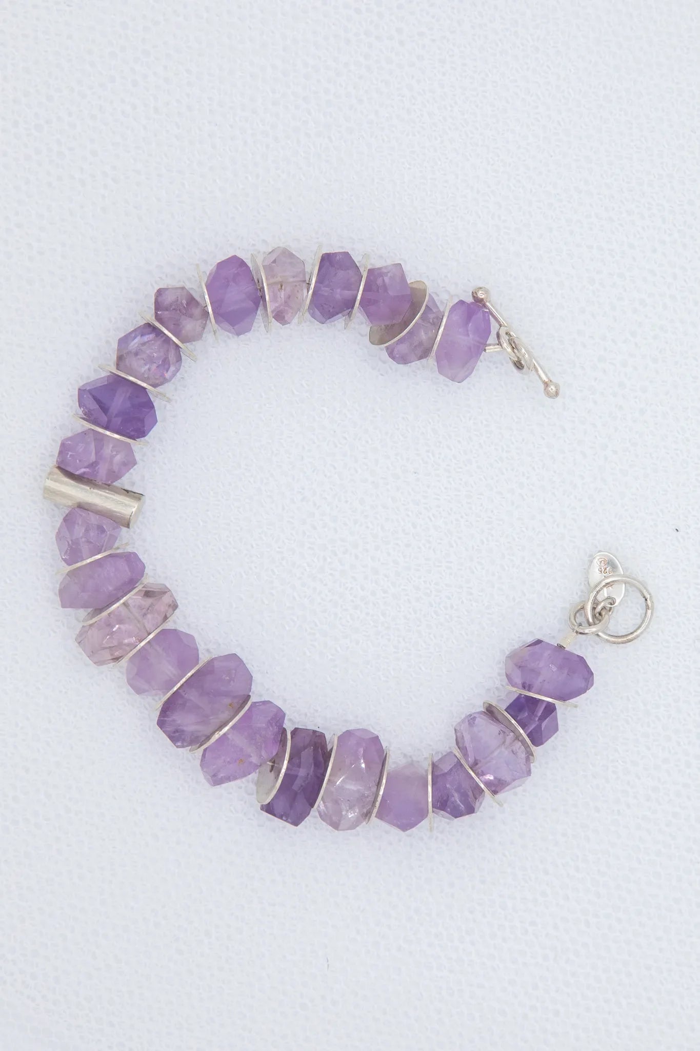 ametrine and silver gemstone necklace