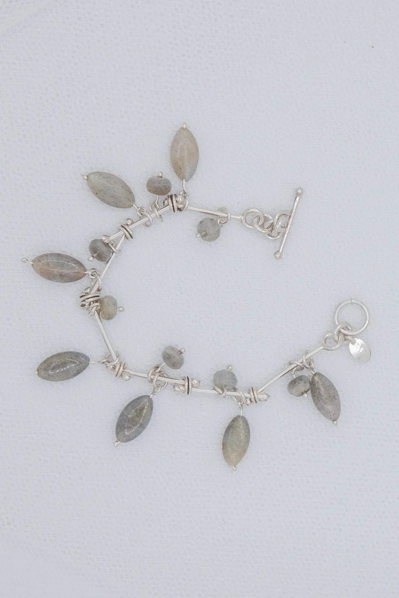 labrodite and silver necklace