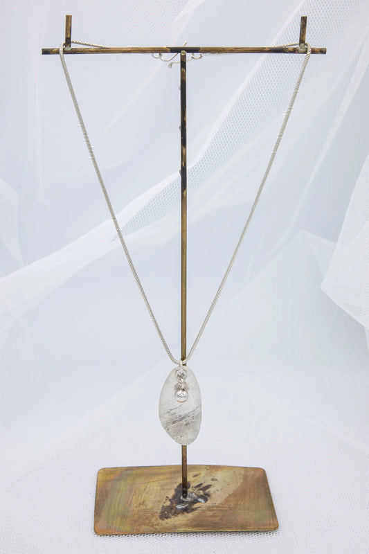 Small Silver Oval Pendant