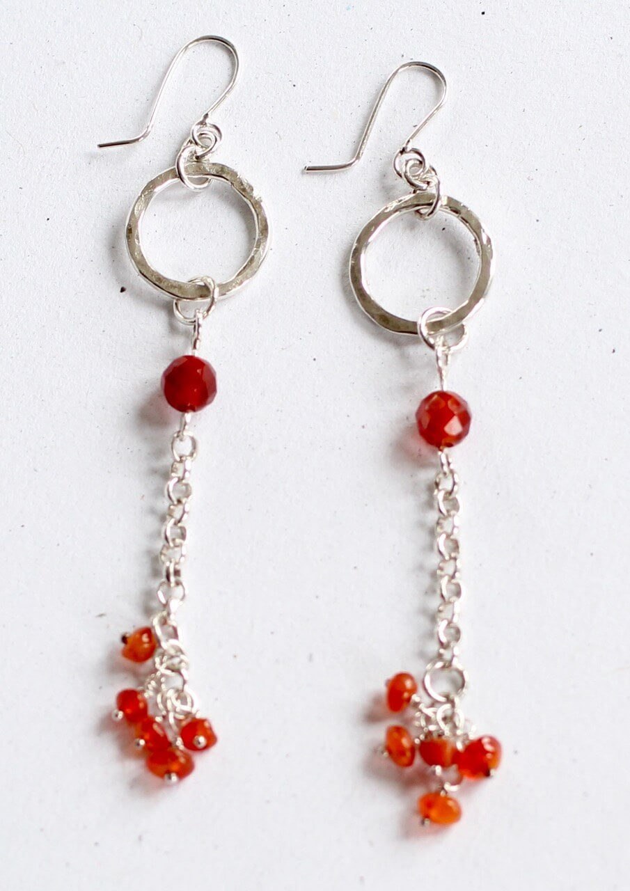Carnelian on silver