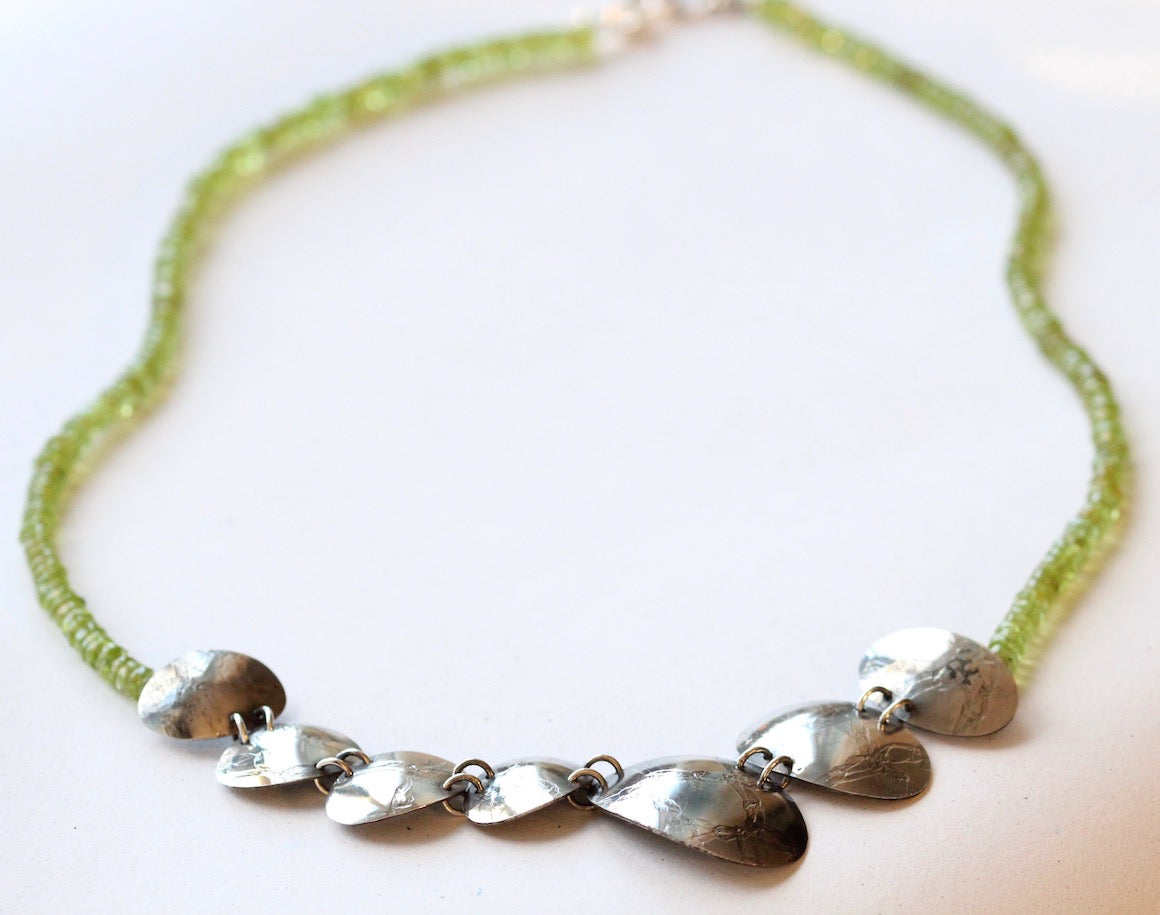 Peridot and Textured Silver
