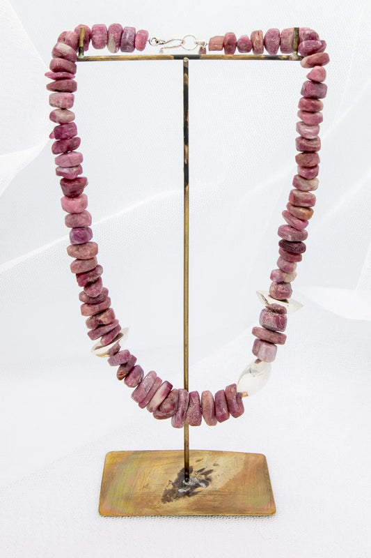 Pink Tourmaline and Silver