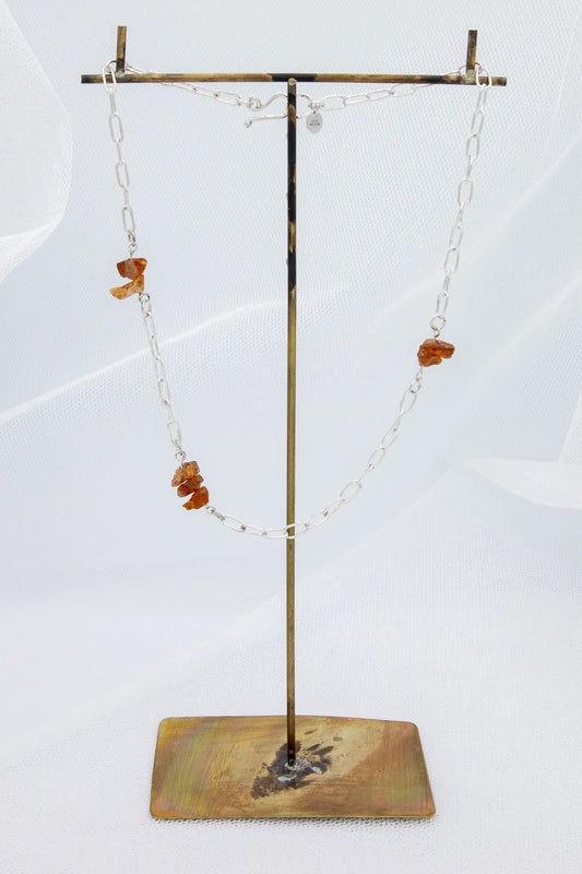 Citrine and Silver Chain