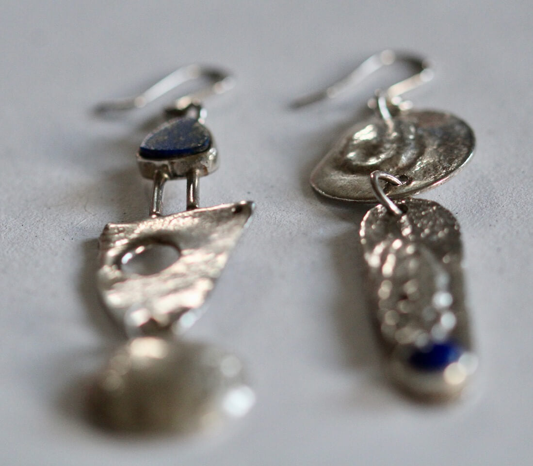 Lapis Lazuli on Reticulated Silver